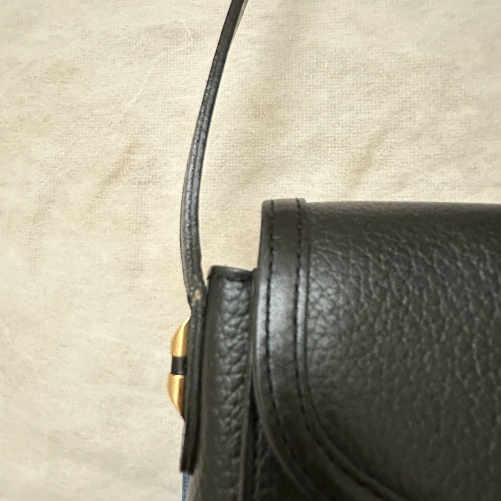 BURBERRY Shoulder Bag Crossbody Pochette Horse Logo Leather Black fashion goods - Picture 4 of 9